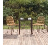 Juego de comedor de jardín 3 piezas，conjunto de comedor de exterior，conjunto de jardín ratán sintético cfw222460