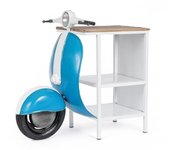 Consola bar azul de madera 104x94x65