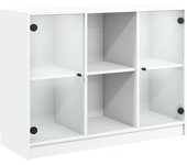 Aparador | aparador de comedor | armario de cocina de madera de ingeniería blanco 101,5x37x75,5 cm cfw36386