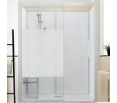 Serenidad kinemagica mixta mecánica en nicho abierto tira central de vidrio esmerilado 160/177 x 69/86 cm
