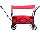 Bollerwagen fuxtec fx-ct700, carro plegable gris para el transporte de niños, ciudad, campo, playa o montaña - con capota anti-uv