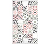 Alfombra de vinilo hidráulica 18 rosa 140x200 cm pvc cocina salón comedor