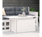 Maison exclusive - mesa de jardín madera maciza de pino blanca 100x50x75 cm