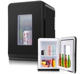 15l mini nevera pequeña portátil 12 v/220 v para coche y casa, tanto en frío como en calor enfriamiento y calentamiento