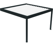 Kokoon 4 - pérgola retráctil adosada (estrutura gris antracito y lamas blancas - 4,50m x 3,005m)