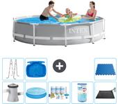 Paquete de piscina - intex - alrededor - 305x305x76 cm + accesorios a2047