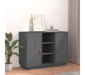 Aparador | aparador de comedor | armario de cocina de madera maciza de pino gris 100x40x75 cm cfw71836