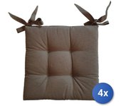 4x cojín de asiento olibò soft tortora 30st08m/4101