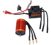 Motor sin escobillas rc f540 4370kv 60a esc conector en t a prueba de agua juego de motor esc todos los autos rc sin escobillas 1/10