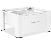 Base para lavadora base para lavadora con cajón, hasta 150 kg acero blanco