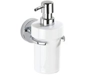 Wenko vacuum-loc® dispenser sapone capri - fissaggio senza trapano capacità: 0.33 l, pressogetto di zinco, 8 x 17 x 13 cm, cromo