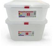 Com-fort house - recipiente plástico hermético retangular apto para microondas, lavavajillas y congelador. medidas: 325x265x100 6,8l. pack 6 ud