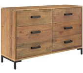 Aparador | aparador de comedor | armario de cocina de madera maciza de pino marrón 110x35x70 cm cfw75449
