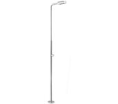 Ducha exterior de acero inoxidable aisi304 con rociador antical, 2 metros de altura, válvula de caudal, para piscinas y jardines