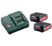Pack énergie 12v metabo - pack 2 batteries 12 volts + chargeur 2 x 2,0 ah li-power, sc 30 - 685300000