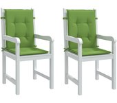 Cojines silla respaldo bajo 2 ud tela verde melange 100x50x4 cm v1215 100 x 50 x 4 cm / verde