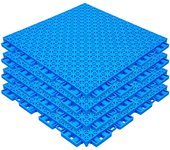 4 alfombrillas de drenaje para piscina, con múltiples métodos de unión, suelo de plástico entrelazado, 25 x 25 x 1,1 cm