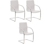Juego de 3 sillas mélina blancas.