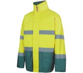 Velilla parka bicolor av 3xl verde/amarillo flúor