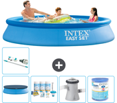 Paquete de piscina - intex - alrededor - 305x305x61 cm + accesorios a456