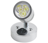 Luces led de 12 v para furgonetas camper (plateadas), luz de lectura de pared para interior de coche, lámpara para autocaravana con interruptor