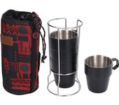 Taza de café al vacío de doble capa de acero inoxidable taza de agua portátil para oficina y camping