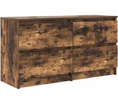 Mueble de tv | mueble de salón | mesa de tv madera de ingeniería roble ahumado 100x35x54 cm cfw24461