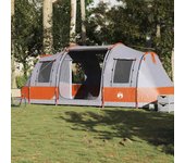 Tienda de campaña con túnel 4 personas impermeable gris naranja v6507 4 personas / gris