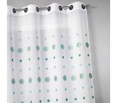 Visillo en jacquard con estampado hexagonal