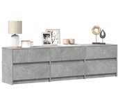 Maison exclusive - mueble de tv led madera ingeniería gris hormigón 180x34x50 cm