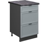 Vicco mueble bajo de cocina fame-line, azul claro-gris, 50 cm , et antracita