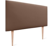 Dhome cabecero de polipiel liso y con patas cabeceros cabezal tapizado cama (polipiel arcilla, 105cm (camas 80/90/105))