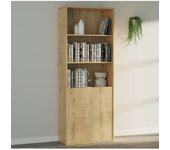 Estantería-1 dos puertas acabado roble gold, 196.5 cm(alto)75.5 cm(ancho)33 cm(fondo)..