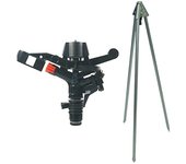 Aspersor de riego agricola 3/4'' | aspersores de riego cesped 13 a 18 m con tripode | aspersor jardin angulo ajustable 0 a 360º