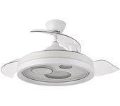Ventilador de techo turia motor dc led 72w 3-4-6k blanco/negro-blanco - blanco