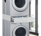 Kit de unión buxton para lavadoras y secadoras con cajón 8x60x60cm - blanco [en.casa]