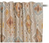 Cortina beige estampado 140 x 270 cm