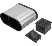 Escurridor de cubiertos de acero inoxidable, recipiente para palillos, estante de almacenamiento para cocina, caja de almacenamiento de vajilla