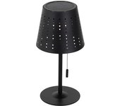 Lámpara de mesa de exterior negra con led regulable en 3 pasos recargable y solar - ferre