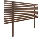 Dhome cabecero de madera reciclada dm estilo japones con patas cama palets herrajes incluidos (105cm, nogal madera)