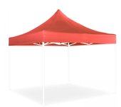 Lona par carpa plegable de 3x3 m en color rojo con techo
