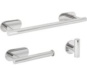 Valaz accesorios de baño adhesivos pegados sin taladro cromado toallero 40cm+ percha+ portarollos - 1percha