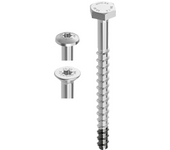 Caja de 100 tornillos multi monti 6x40 mm heco schrauben - cabeza avellanada ø 11.5 - t30 - plateados - 49860