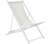 Beliani hamaca plegable locri ii metal beige claro