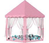 Tienda de jardín | carpa de juegos de princesa con 250 bolas rosa 133x140 cm cfw310778