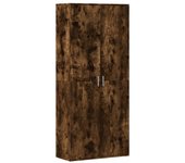 Aparador alto | aparador de comedor | armario de cocina madera de ingeniería roble ahumado 80x35x180 cm cfw75697