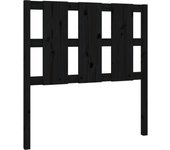 Cabecero de cama madera maciza de pino negro 105,5x4x100 cm