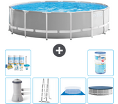 Paquete de piscina - intex - alrededor - 457x457x122 cm + accesorios a2273