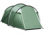 Tienda de campaña tipo túnel para 2-3 personas, impermeable, 190t, con postes de fibra de vidrio, toldo y 2 puertas - 206 × 164 × 426 cm