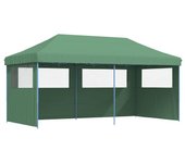 Zmh carpa plegable para fiestas con 3 paredes laterales, color verde